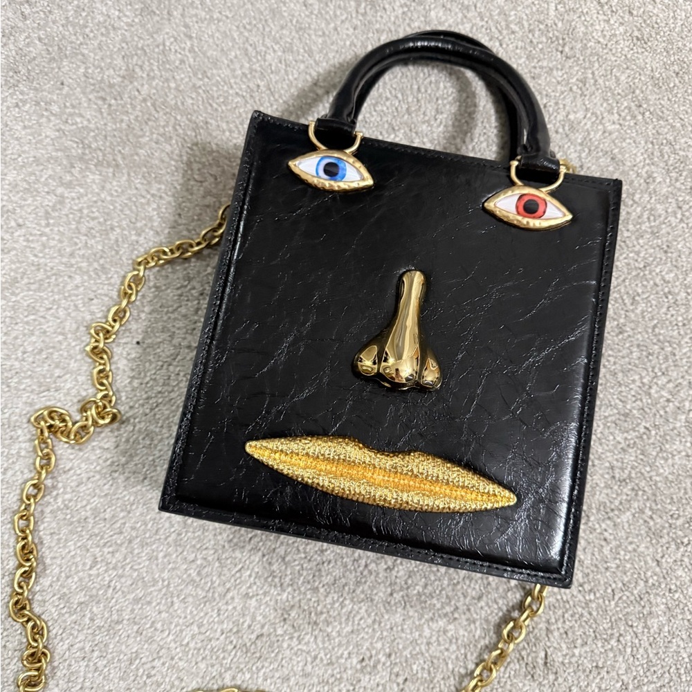Leather medium face bag